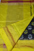 Picture of Black and Yellow Pochampally Ikkat Silk Saree