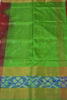 Picture of Brick Red and Green Pochampally Border Uppada Silk Saree