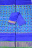 Picture of Blue and Violet Pochampally Design Uppada Silk Saree
