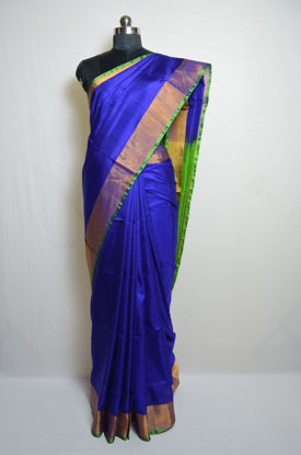 Picture of Violet and Green Uppada Silk Saree