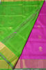 Picture of Pink and Parrot Green Zari Uppada Silk Saree