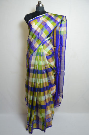 Picture of Multi Color Tissue and Pattu Uppada Silk Saree