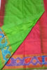 Picture of Red and Green Small Border Pochampally Uppada Silk Saree