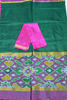 Picture of Dark Green and Pink Big Border Pochampally Uppada Silk Saree