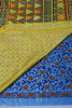 Picture of Sky Blue and Yellow Koch Ghani Silk Saree