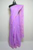 Picture of Orchid Purple Lucknow Chikankari Embroidered Cotton Saree
