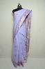 Picture of Lavender Purple Lucknow Chikankari Embroidered Chanderi Silk Saree