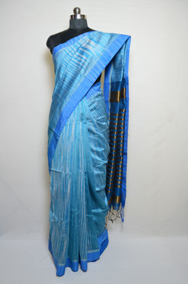 Picture of Sky Blue Handloom Silk Saree
