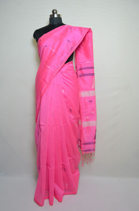 Picture of Candy Pink Handloom Silk Saree