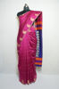 Picture of Pink and Royal Blue Handloom Silk Saree
