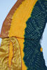 Picture of Dark Green and Mango Yellow Heavy Bandani Cotton Saree