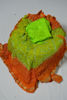Picture of Parrot Green and Orange Heavy Bandani Print Silk Saree