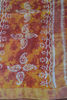 Picture of Red and Yellow Shibori and Batik Print Bhagalpuri Silk Saree
