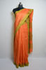 Picture of Orange and Green Bhagalpuri Silk Saree