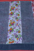 Picture of Purple and Orange Floral Design Rich Linen Cotton Saree