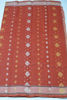 Picture of Brick Red Bengal Cotton Saree with Thread Work