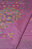 Picture of Maroon Tussar Silk Saree with Kantha Work