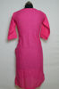 Picture of Pink Round Neck Embroidered Kurta