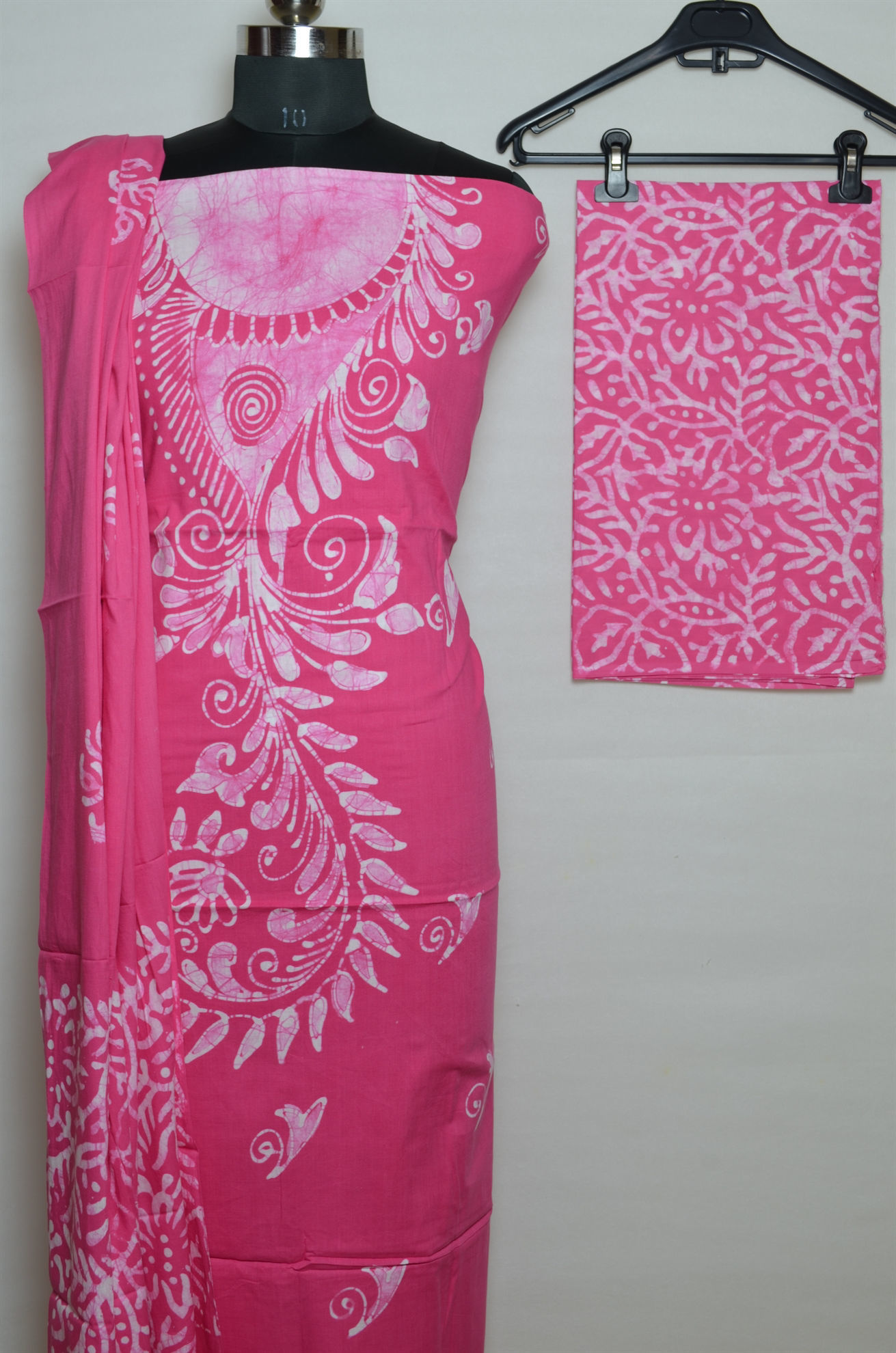 Buy Indya Department79 Fit and Flare Regular Length Pink Batik Print Cotton  Dress (ITN04988 XS) at Amazon.in