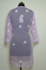 Picture of Hand Embroidered Lavender Georgette Lucknow Chikankari kurti