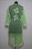 Picture of Hand Embroidered Green and White Georgette Lucknow Chikankari kurti