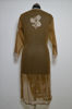 Picture of Hand Embroidered Brown and White Georgette Lucknow Chikankari kurti