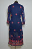Picture of Hand Embroidered Navy Blue Georgette Lucknow Chikankari kurti