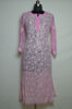 Picture of Hand Embroidered Baby Pink Lucknow Chikankari kurti