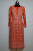 Picture of Hand Embroidered Red Lucknow Chikankari kurti