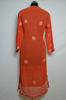 Picture of Hand Embroidered Red Lucknow Chikankari kurti