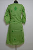Picture of Hand Embroidered Green Cotton Aari  Lucknow Chikankari kurti