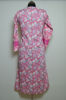 Picture of Hand Embroidered Pink Cotton Printed Lucknow Chikankari kurti