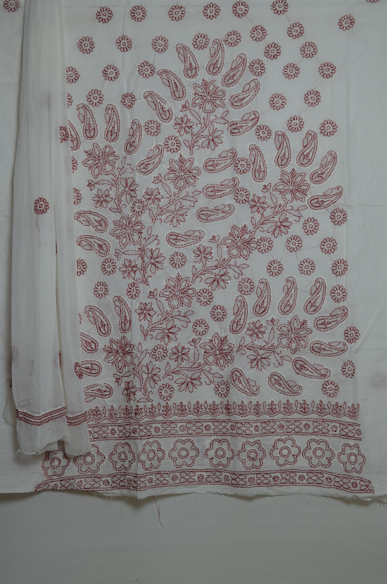 Salwar studio cotton dress material for women - light grey colour - Om  Clothing - 4193750