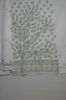 Picture of White with Green Threadwork Lucknow Chikankari Cotton Dress Material