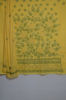 Picture of Yellow with Green Threadwork Lucknow Chikankari Cotton Dress Material
