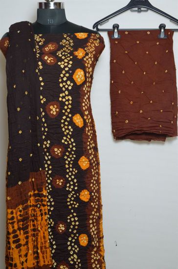 bandhani cotton dress materials