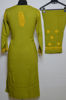 Picture of Hand Embroidered Olive Green Rayon Lucknow Chikankari Suit