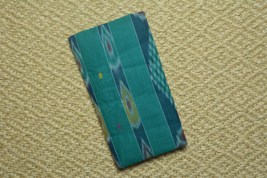 Picture of Green Bengal Cotton Saree with Pochampally Border