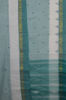 Picture of Sea-Green and White Stripes Bengal Cotton Saree
