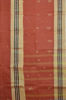 Picture of Brick-Red Bengal Cotton Saree with Stripes Border