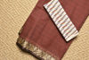 Picture of Dark-Maroon Bengal Cotton Saree with Gold Floral Border