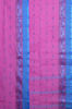 Picture of Pink Bengal Cotton Saree with Anand-Blue Border and Butta