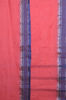 Picture of Peach Bengal Cotton Saree with Violet Border and Butta