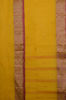 Picture of Mango-Yellow Bengal Cotton Saree with Red Border and Butta