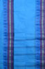 Picture of Blue Bengal Cotton Saree with Butta and Maroon Double Border