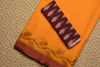 Picture of Plain Style Mustard Yellow Bengal Cotton Saree with Maroon Double Border
