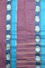 Picture of Plain Style Dark Maroon Bengal Cotton Saree with Sea Green Double Border