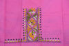 Picture of Olive Green and Pink Jamdani Cotton Saree