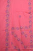 Picture of Peach with Multi-color Hand Embroidery Cotton Saree