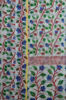 Picture of White Baha Saree with Red and Blue Floral Print